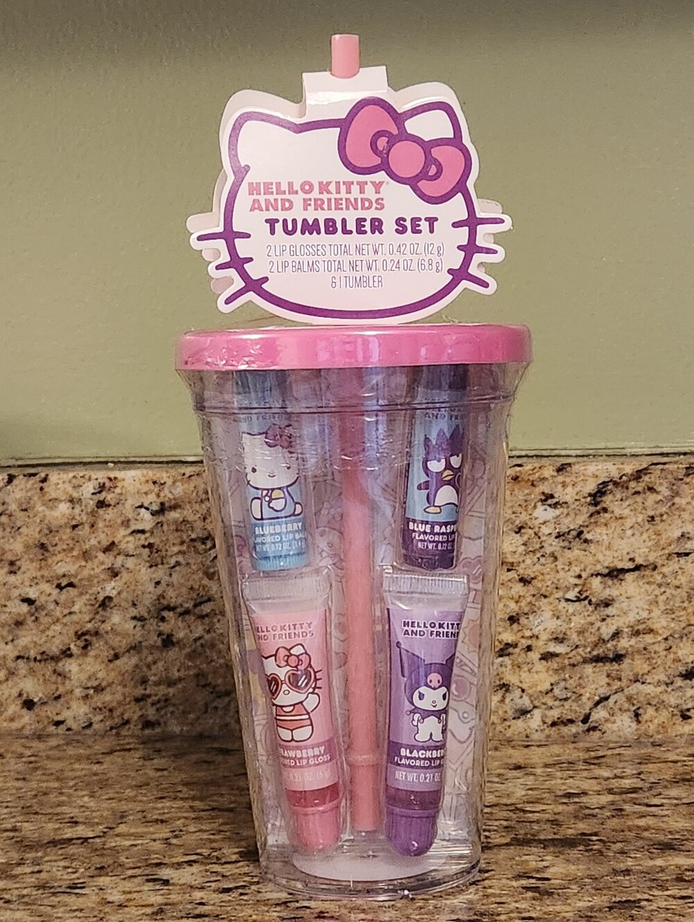 SANRIO HELLO KITTY LIP GLOSS TUMBLER SET
